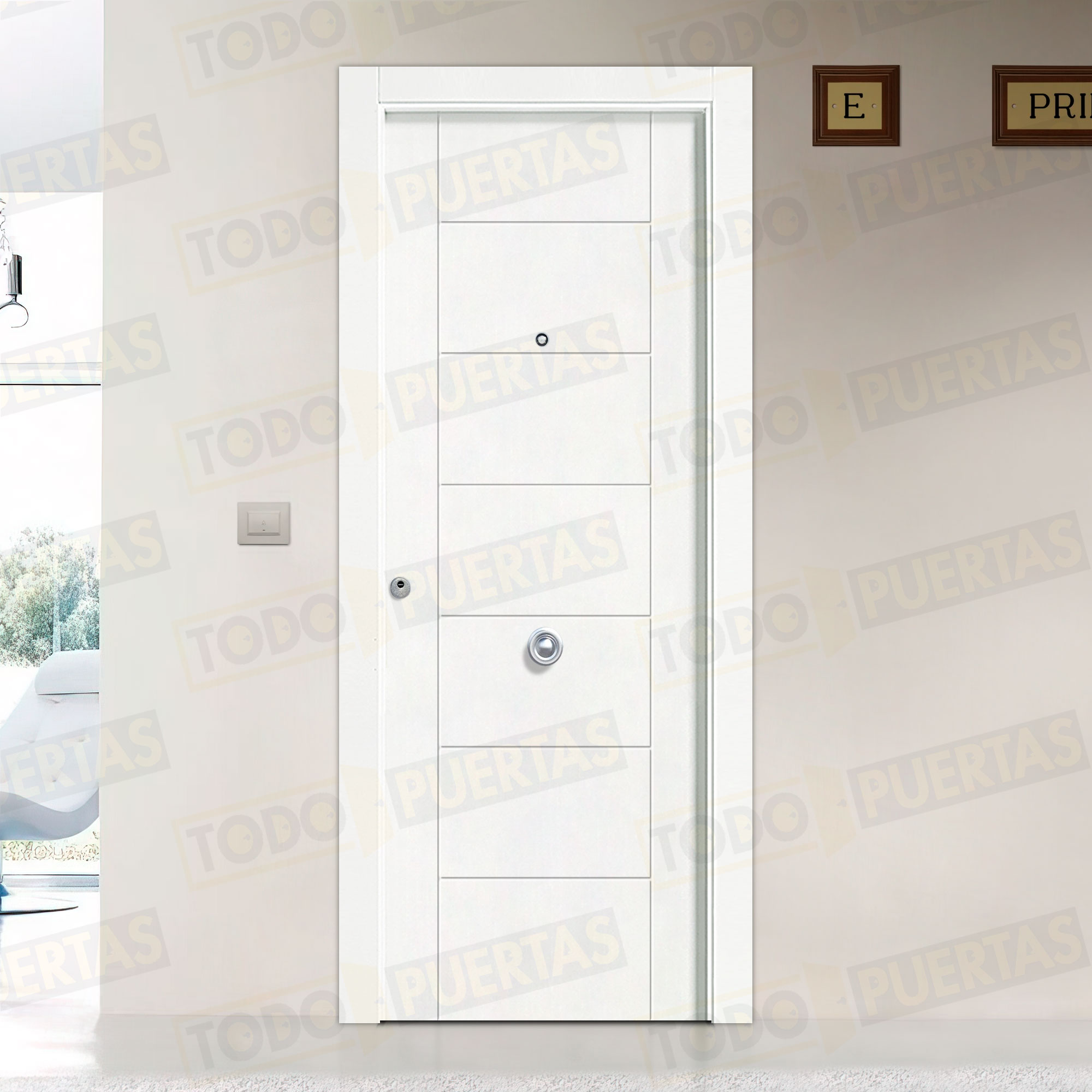 Puerta Block Blindada Mod. Montecarlo 2060x870 mm.