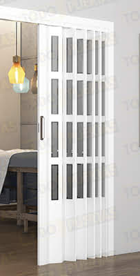 Puerta plegable PVC - Cristal - Bricopersianas - Persianas alicantinas,  cortinas