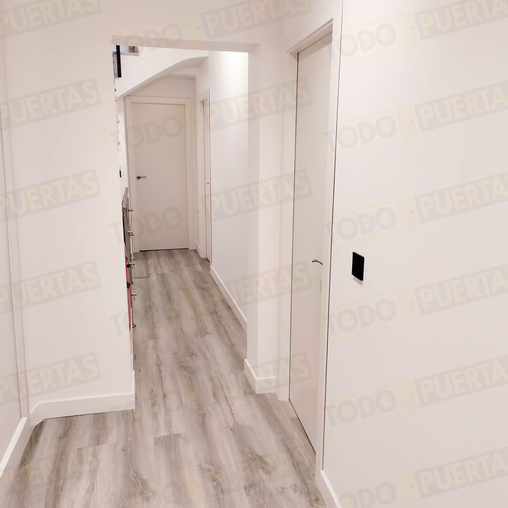 Foto Puertas Lacadas Blancas con Vidrieras cliente 4