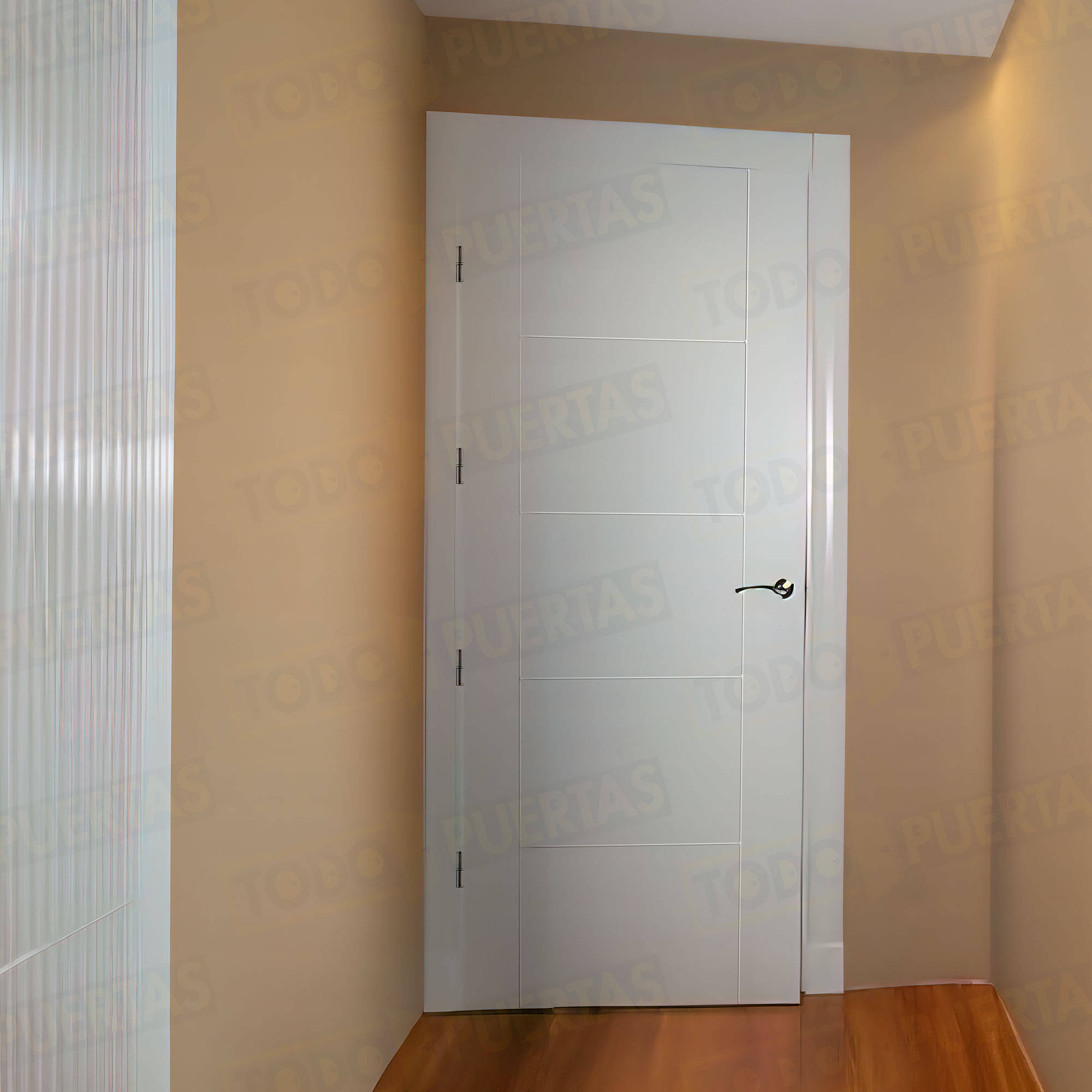 Foto Puertas Lacadas Blancas con Vidrieras cliente 10