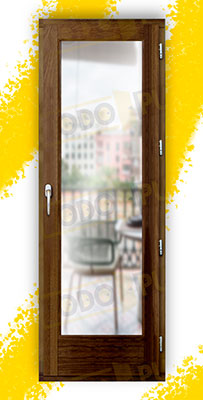 Balconera de Madera Natural de Iroko Mod. V1 Teñida