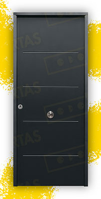 Puerta Acorazada 1105 Sagacor 100 Gris Oxidon (Dos Caras Iguales)