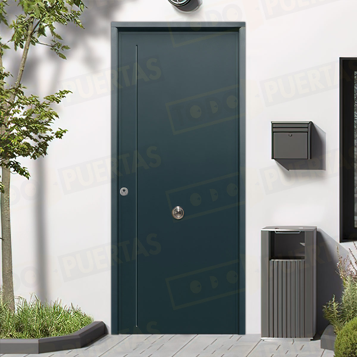 Puerta Acorazada 1120 Sagacor 100 Gris Antracita 7016 (Dos Caras Iguales)