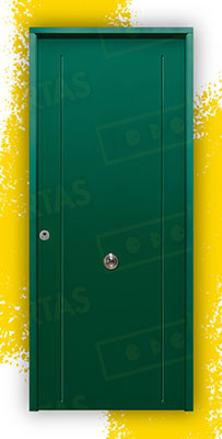 Puerta Acorazada 1130 Sagacor 100 Verde Musgo 6005 (Dos Caras Iguales)