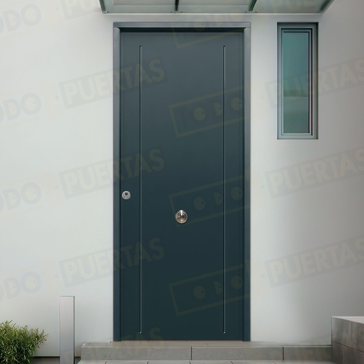 Puerta Acorazada 1130 Sagacor 100 Gris Antracita 7016 (Dos Caras Iguales)