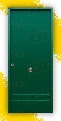 Puerta Acorazada Azalea Sagacor 100 Verde Musgo 6005 (Dos Caras Iguales)