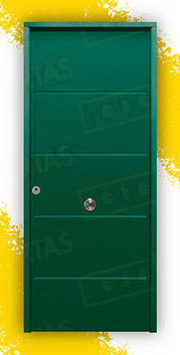 Puerta Acorazada Cintia Sagacor 100 Verde Musgo 6005 (Dos Caras Iguales)