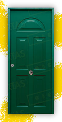 Puerta Acorazada Coral Sagacor 100 Verde Musgo 6005 (Dos Caras Iguales)