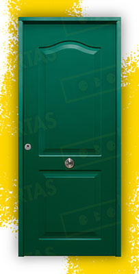Puerta Acorazada Semiprovenzal Sagacor 100 Verde Musgo 6005 (Dos Caras Iguales)