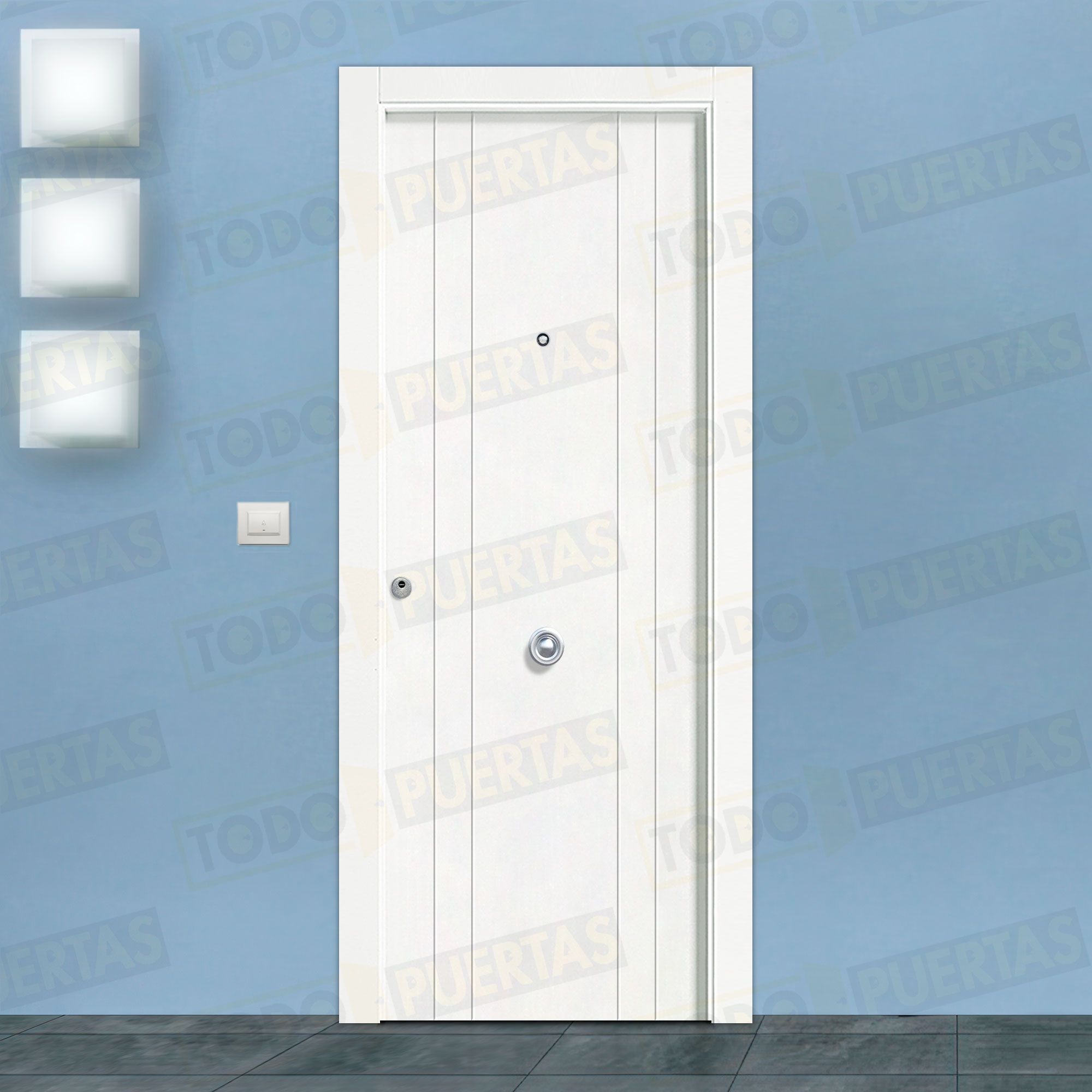 Puerta Block Blindada Mod. Castellón 2060x870 mm.