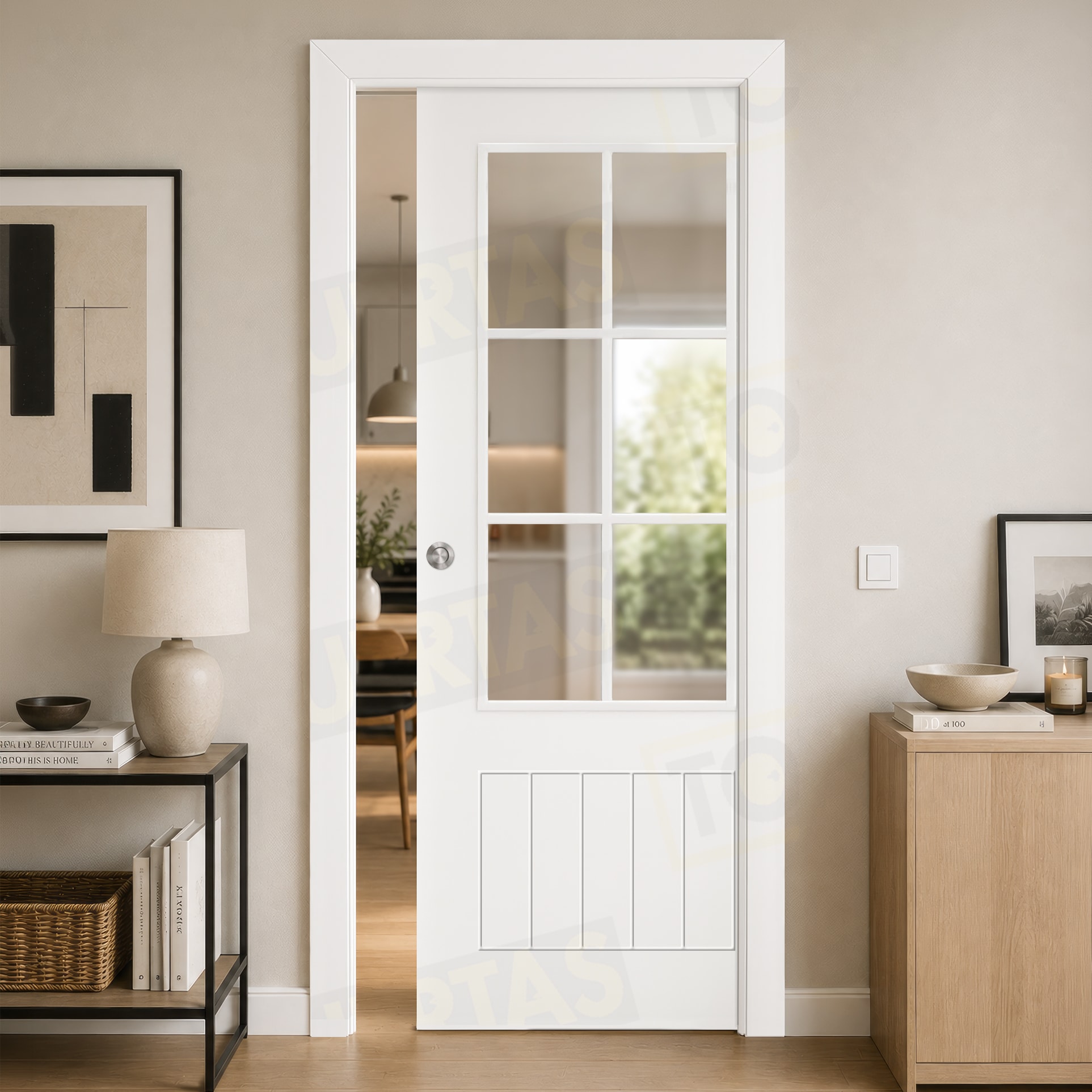 Puerta Corredera Mod. Casablanca V6