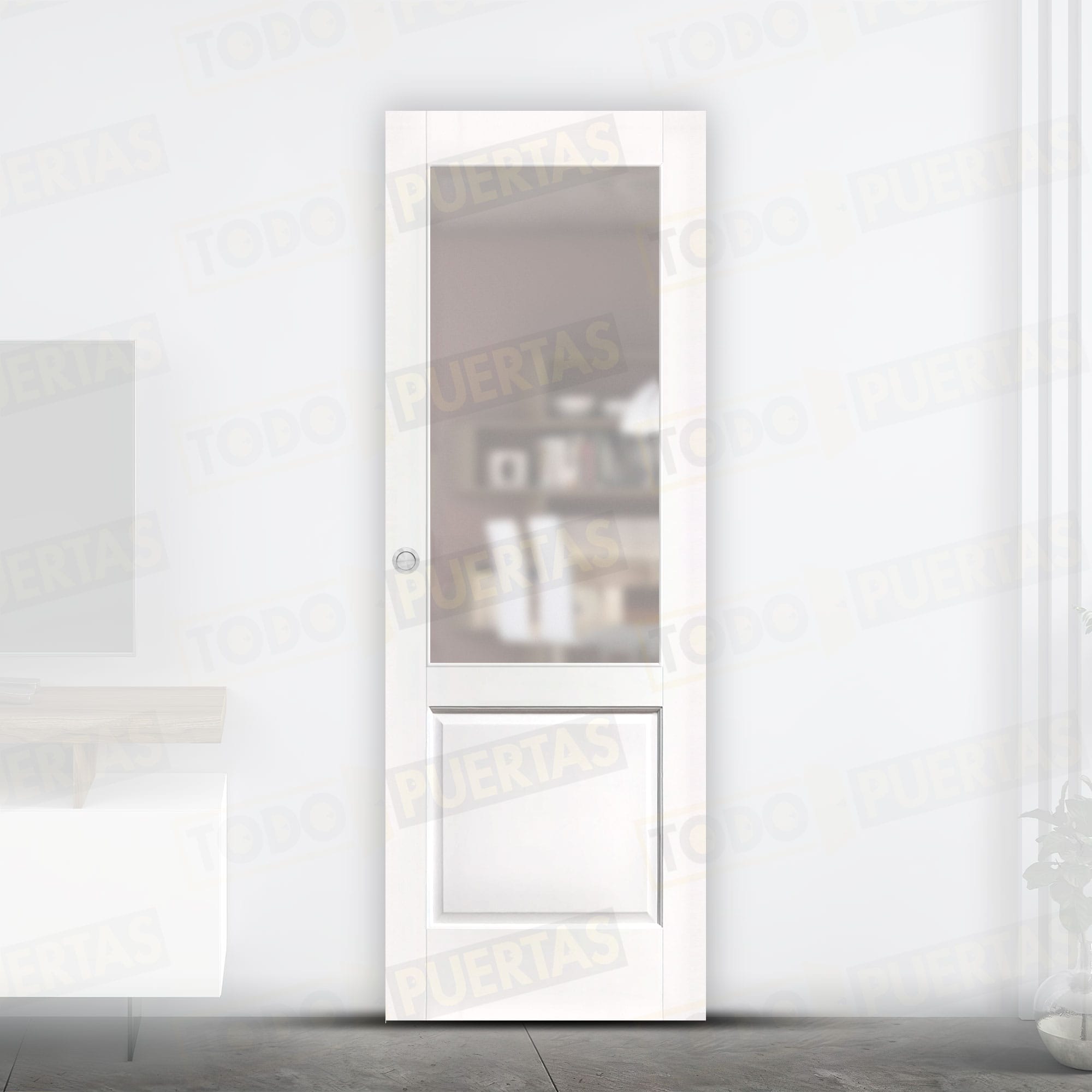 Puerta Corredera Mod. Altea ZV1 Lacada Blanca