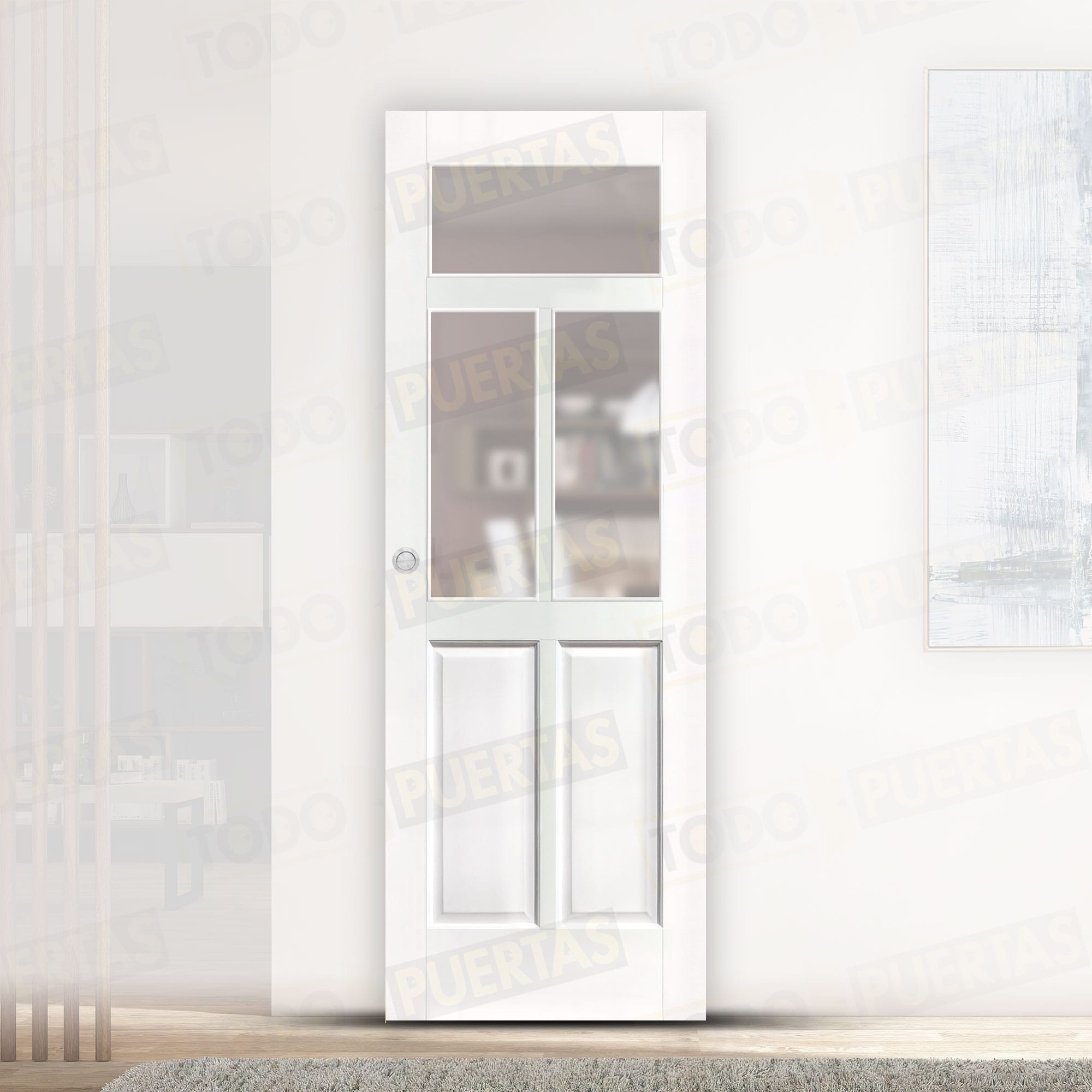 Puerta Corredera Mod. Jambrina V Lacada Blanca