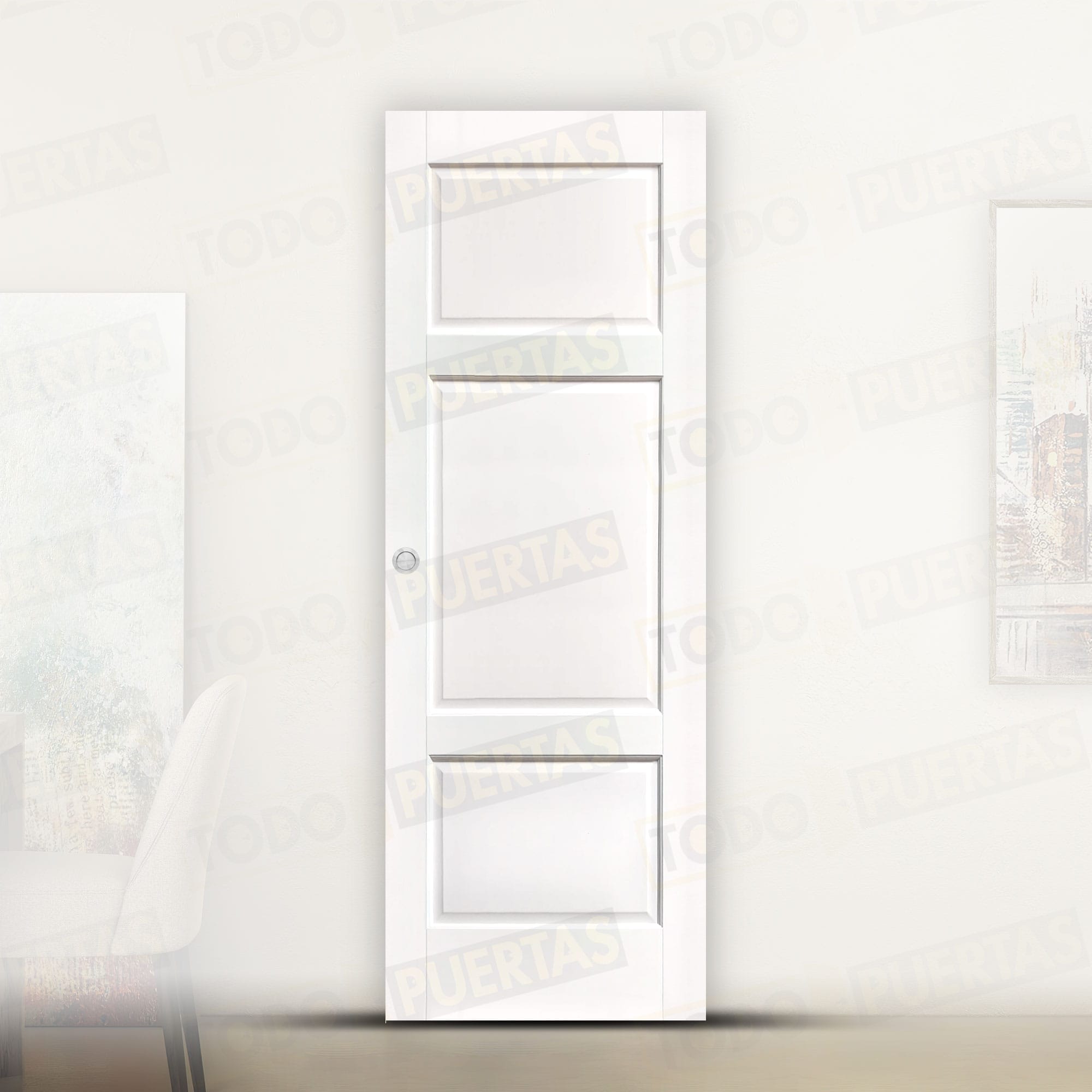 Puerta Corredera Mod. Ovidio BV3 Lacada Blanca