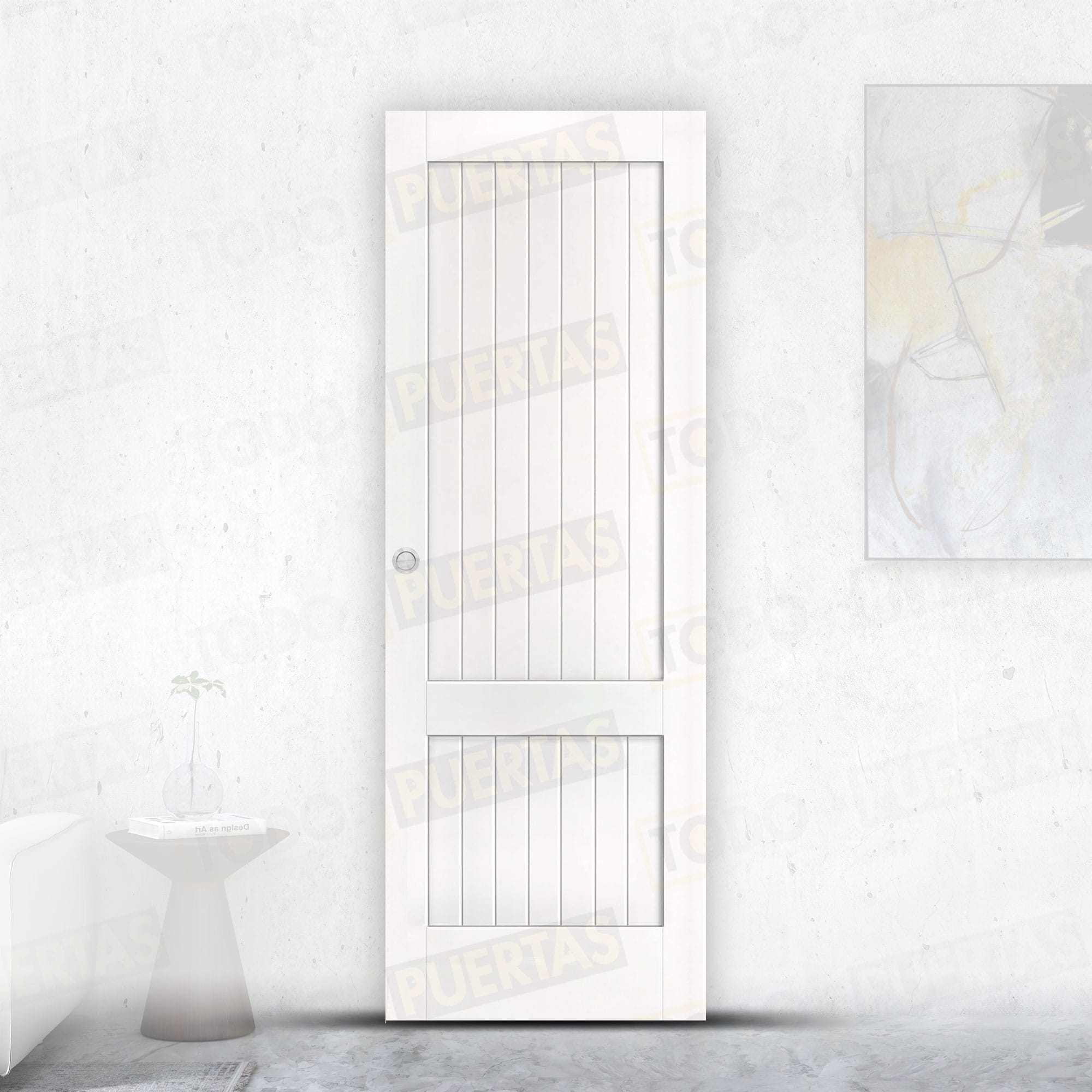 Puerta Corredera Mod. Tarancón Lacada Blanca