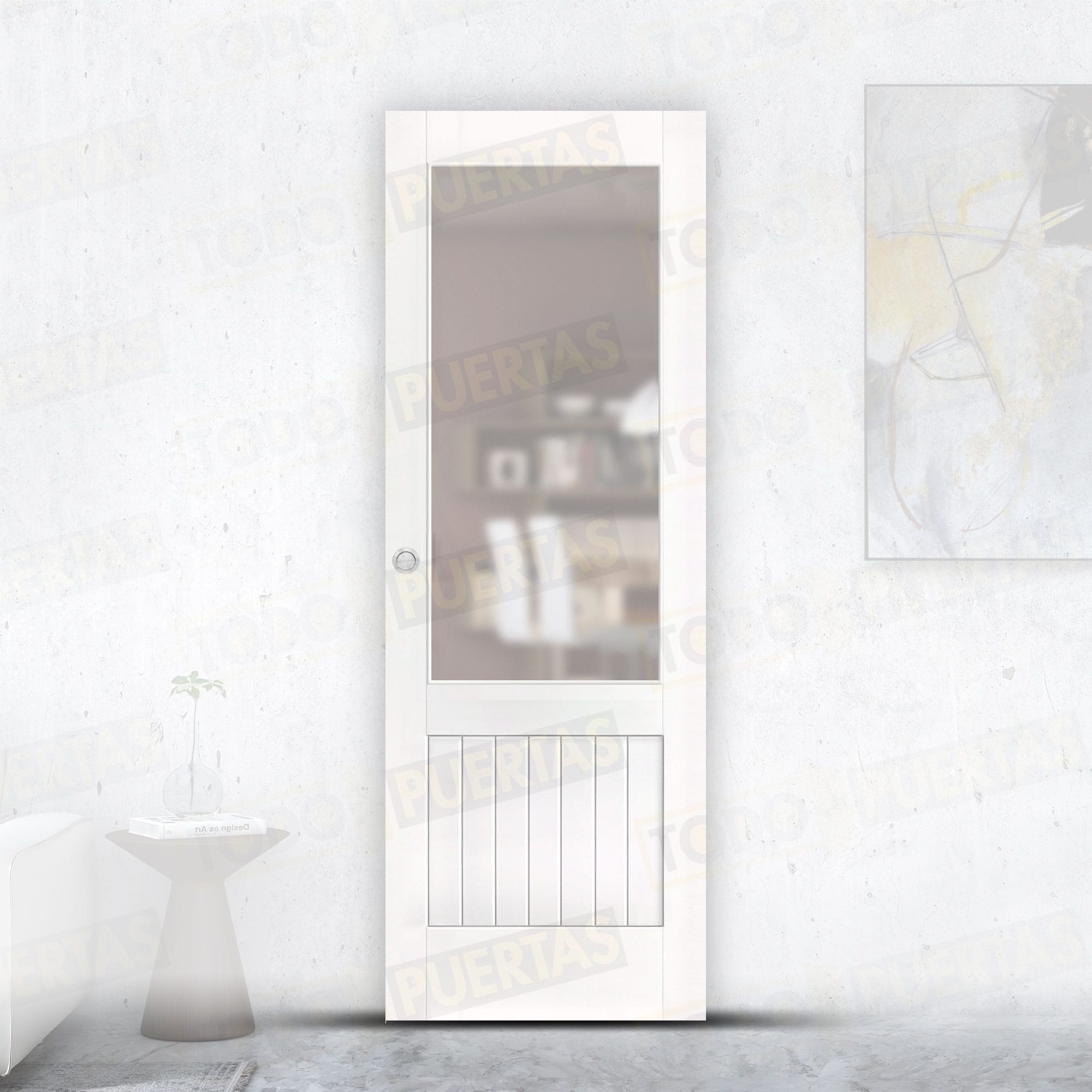 Puerta Corredera Mod. Tarancón ZV1 Lacada Blanca