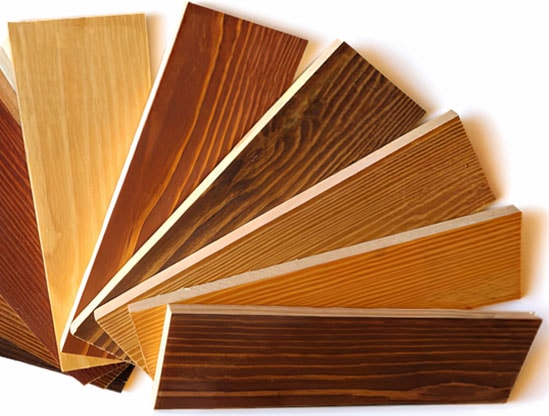 Muestrario de tonos para madera