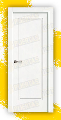 Puerta Block Maciza Lacada Blanca Mod. África