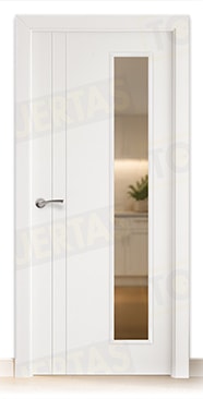 Puerta Block Maciza Lacada Blanca Mod. Álava V1L