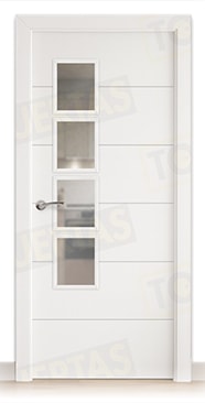 Puerta Block Maciza Lacada Blanca Mod. Albacete BV4L