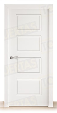 Puerta Block Maciza Lacada Blanca Mod. Bangkok
