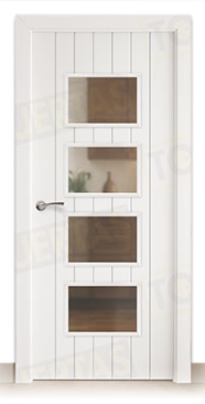 Puerta Block Maciza Lacada Blanca Mod. Cádiz BV4