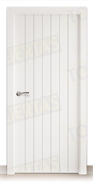 Puerta Block Maciza Lacada Blanca Mod. Cádiz