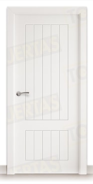Puerta Block Maciza Lacada Blanca Mod. Casablanca