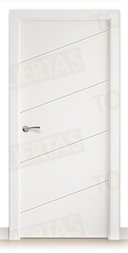Puerta Block Maciza Lacada Blanca Mod. Cuzco