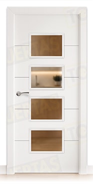 Puerta Block Maciza Lacada Blanca Mod. Dakar BV4