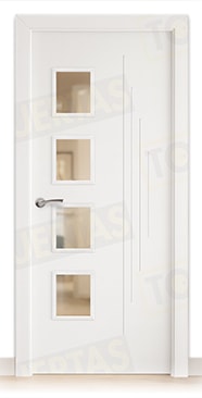 Puerta Block Maciza Lacada Blanca Mod. Dala BV4L