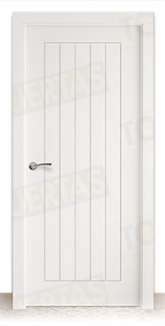 Puerta Block Maciza Lacada Blanca Mod. Edimburgo
