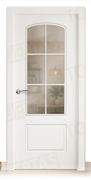 Puerta Block Maciza Lacada Blanca Mod. Ghana V6