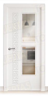 Puerta Block Maciza Lacada Blanca Mod. Grecia V2