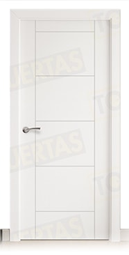 Puerta Block Maciza Lacada Blanca Mod. Guevara