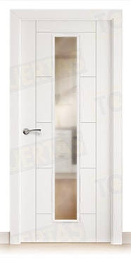 Puerta Block Maciza Lacada Blanca Mod. Guevara V1C