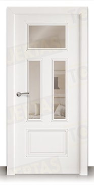 Puerta Block Maciza Lacada Blanca Mod. Kabul V3