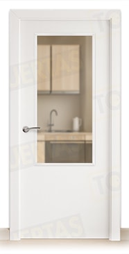 Puerta Block Maciza Lacada Blanca Mod. Kenia ZV1