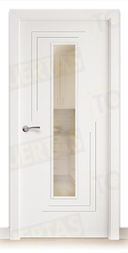 Puerta Block Maciza Lacada Blanca Mod. laos ZV1C