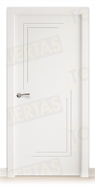 Puerta Block Maciza Lacada Blanca Mod. laos
