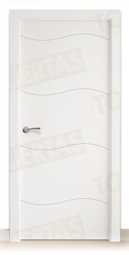 Puerta Block Maciza Lacada Blanca Mod. Lyon