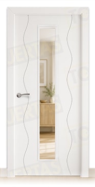 Puerta Block Maciza Lacada Blanca Mod. Marsella V1C