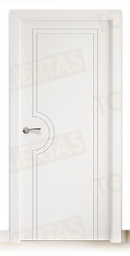 Puerta Block Maciza Lacada Blanca Mod. Mombasa