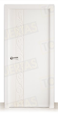 Puerta Block Maciza Lacada Blanca Mod. Moncayo