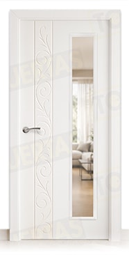 Puerta Block Maciza Lacada Blanca Mod. Moncayo V1L