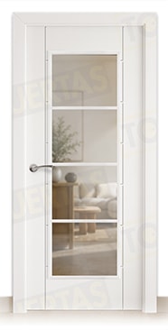 Puerta Block Maciza Lacada Blanca Mod. Montecarlo V4