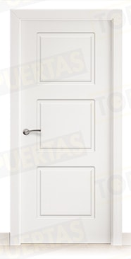 Puerta Block Maciza Lacada Blanca Mod. Nauru
