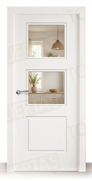 Puerta Block Maciza Lacada Blanca Mod. Nauru V2