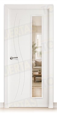 Puerta Block Maciza Lacada Blanca Mod. Perú V1L