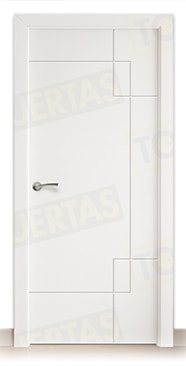 Puerta Block Maciza Lacada Blanca Mod. Praia